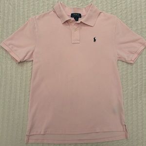Ralph Lauren Boys light pink, short sleeve Polo shirt
